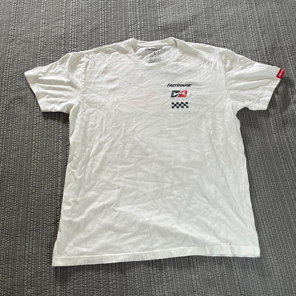 Fasthouse Surfercross Since 1999 Motocross Surf Crossover T-Shirt White Large
